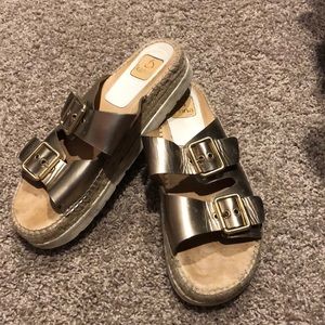 Metallic Platform sandals
